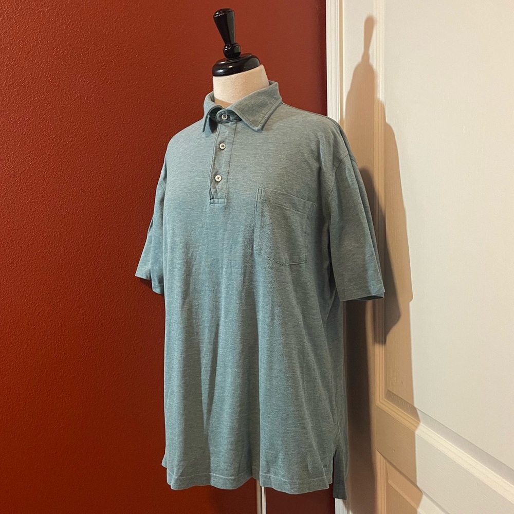 Sid Mashburn Men's Heathered Teal Polo Shirt
